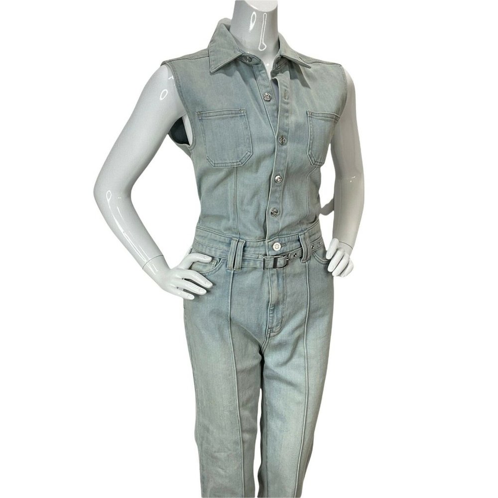 Current Elliot Jumpsuit Womens Sz 3 The Zenith Denim Wide Leg Lightwash Nwt $368 - Picture 2 of 12